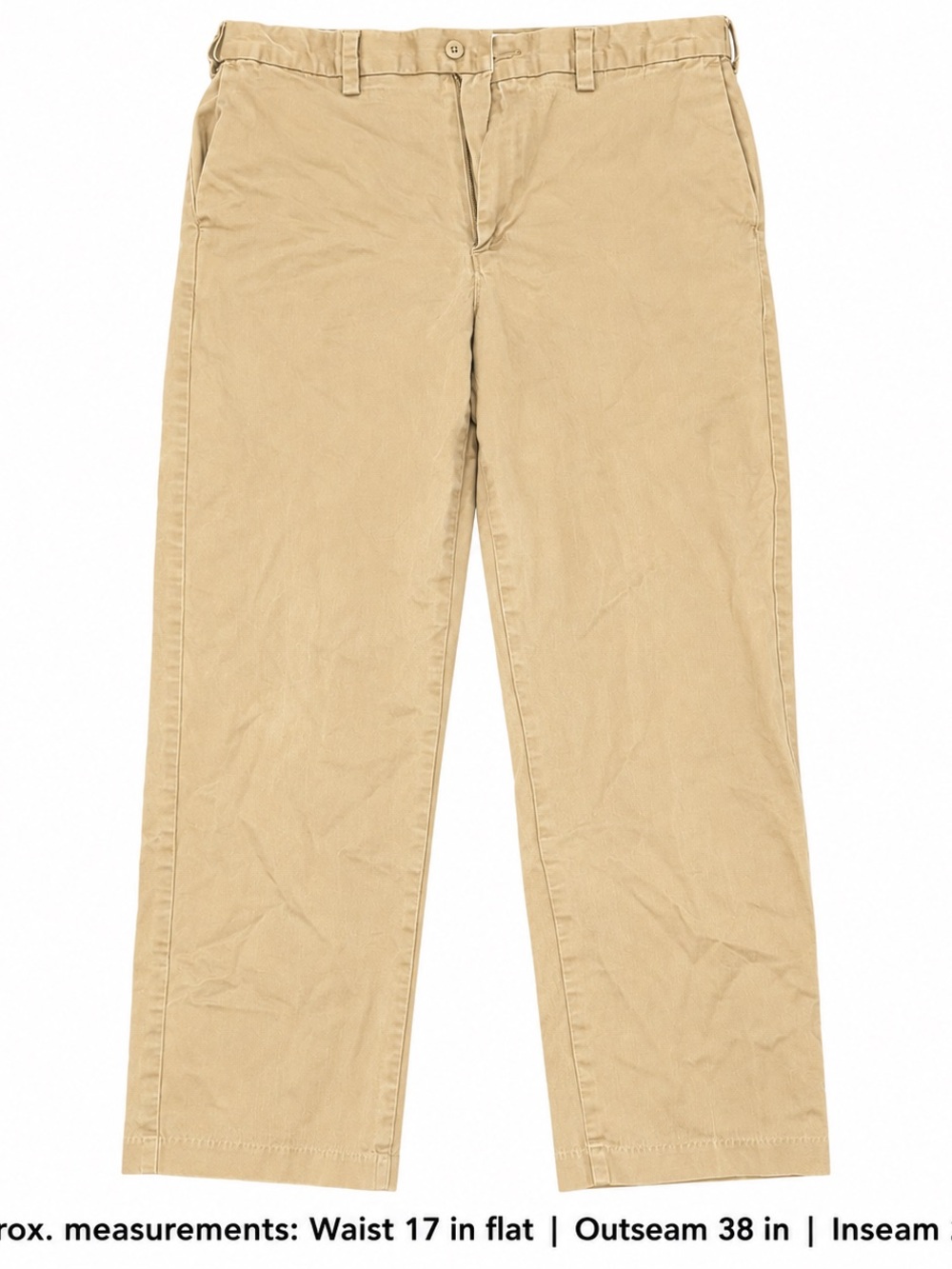 Architect Men’s Khaki Chino Pants W34 L30 Tan Beige